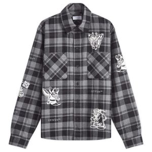 Off-White Check Flannel Shirt