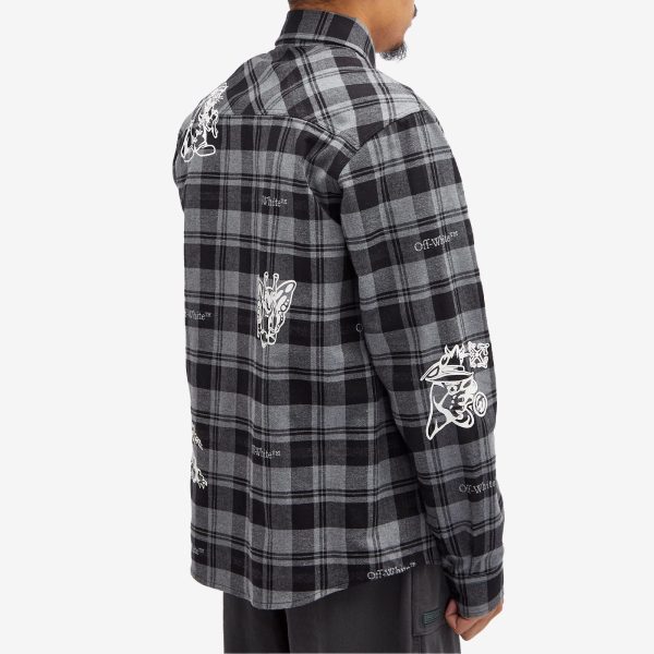 Off-White Check Flannel Shirt