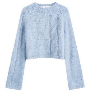 JW Anderson Cropped Cable Knit Jumper