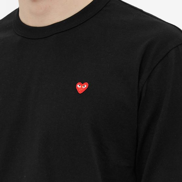 Comme des Garcons Play Long Sleeve Small Red Heart T-Shirt