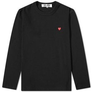 Comme des Garcons Play Long Sleeve Small Red Heart T-Shirt