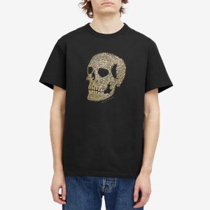 Alexander McQueen Gold Skull Print T-Shirt