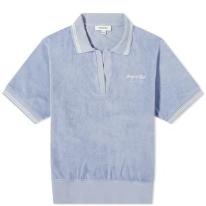 Sporty & Rich Syracuse Terry Polo Top