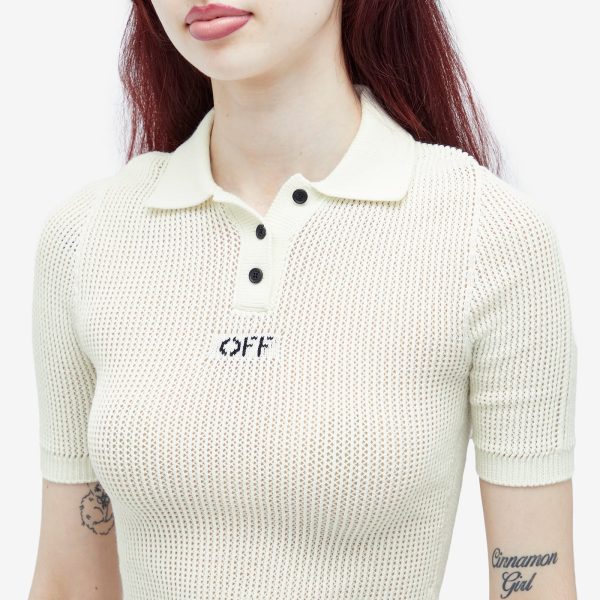 Off-White Off Net Short Sleeve Polo