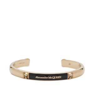 Alexander McQueen Enamel Logo Skull Cuff Bracelet