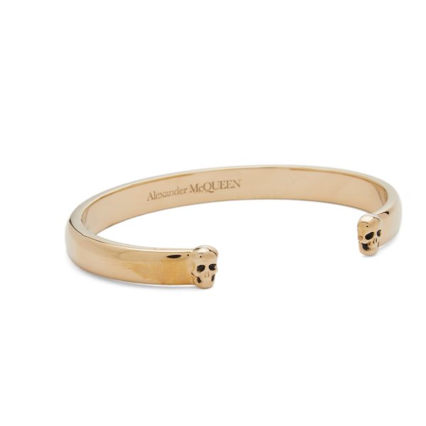 Alexander McQueen Enamel Logo Skull Cuff Bracelet