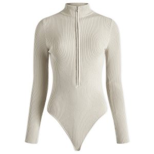 Good American Virgo Rib Half Zip Body