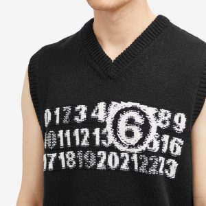 MM6 Maison Margiela Number Logo Knit Vest