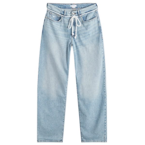 Good American 90s Loose Drawstring Belt Jeans