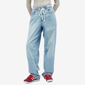 Good American 90s Loose Drawstring Belt Jeans