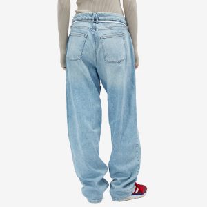 Good American 90s Loose Drawstring Belt Jeans