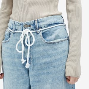 Good American 90s Loose Drawstring Belt Jeans