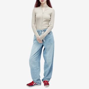 Good American 90s Loose Drawstring Belt Jeans