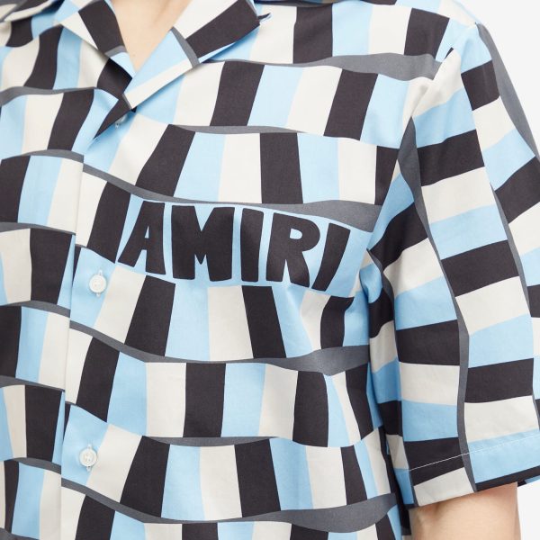 AMIRI Checkered Snake Short Sleeve Vacation Shirt