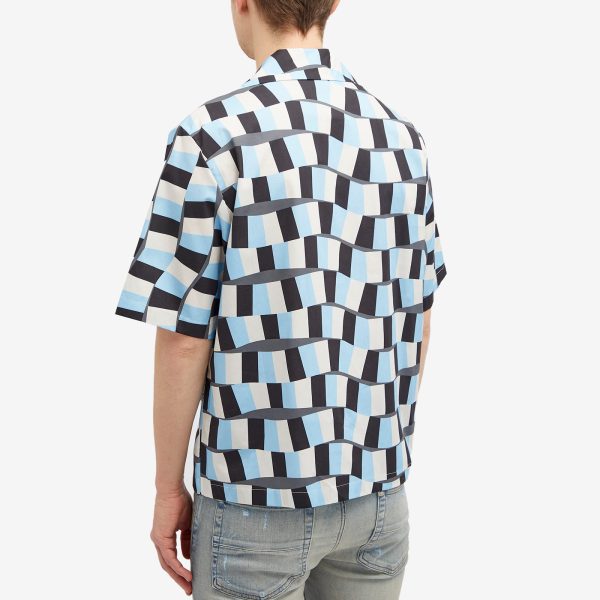 AMIRI Checkered Snake Short Sleeve Vacation Shirt