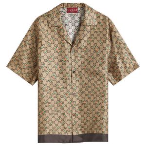 Gucci Silk GG Monogram Vacation Shirt