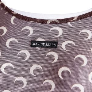 Marine Serre Moon Printed Mesh Panelled Dress