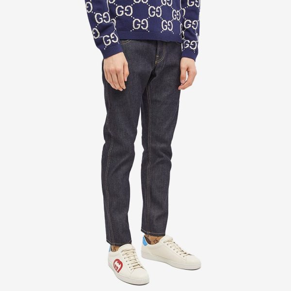 Gucci Tapered 5 Pocket Washed Jeans