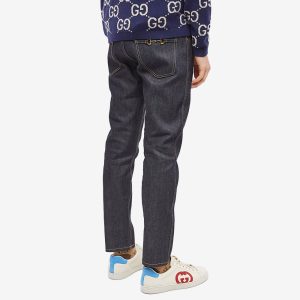 Gucci Tapered 5 Pocket Washed Jeans