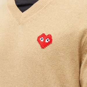 Comme des Garçons Play Invader Heart V-Neck Knit