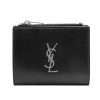 Saint Laurent Metal Logo Zip Card Holder