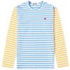 Comme des Garcons Play Long Sleeve Stripe Bi-Colour T-Shirt