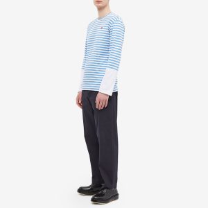 Comme des Garcons Play Long Sleeve Stripe Contrast Sleeve Te