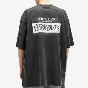 VETEMENTS Hello My Name Is Vetements T-Shirt