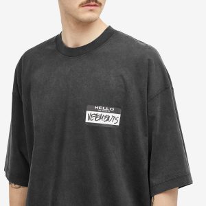 VETEMENTS Hello My Name Is Vetements T-Shirt