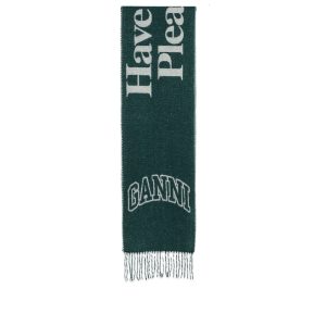 Ganni Narrow Scarf Please Recycle