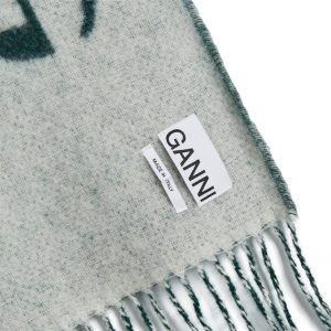 Ganni Narrow Scarf Please Recycle