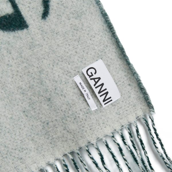 Ganni Narrow Scarf Please Recycle