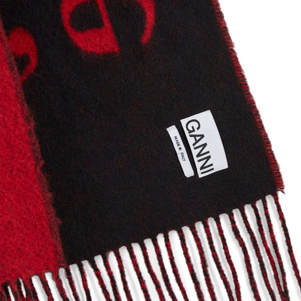 Ganni Narrow Scarf Please Recycle