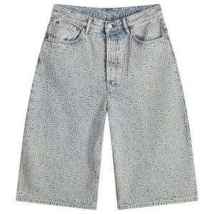 Acne Studios Judda Monogram Denim Shorts