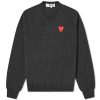 Comme des Garcons Play Overlapping Heart V-Neck Jumper