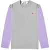 Comme des Garcons Play Long Sleeve Small Red Heart Bi-Colour