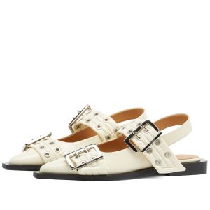 Ganni Feminine Buckle Ballerina Naplack