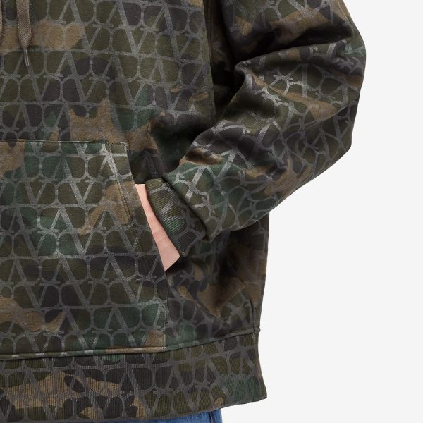 Valentino V Logo Camo Popover Hoody