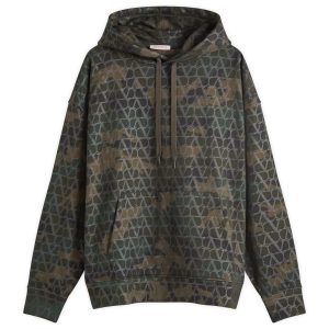 Valentino V Logo Camo Popover Hoody