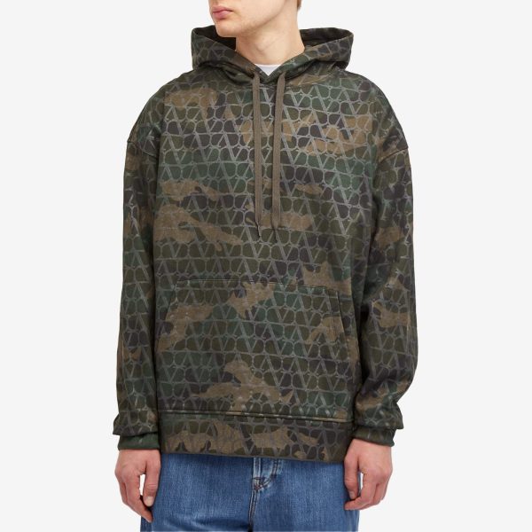 Valentino V Logo Camo Popover Hoody