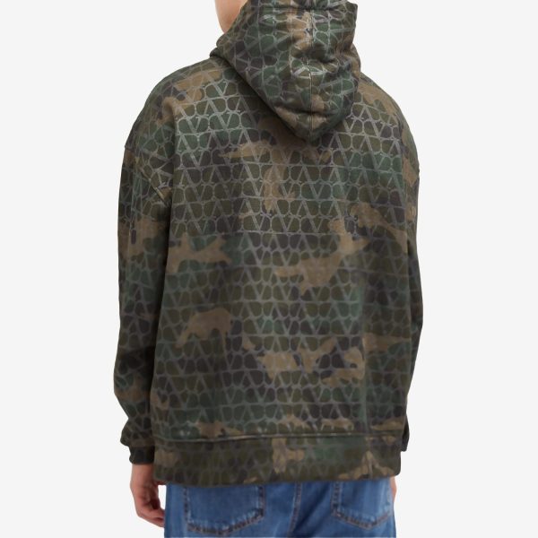 Valentino V Logo Camo Popover Hoody