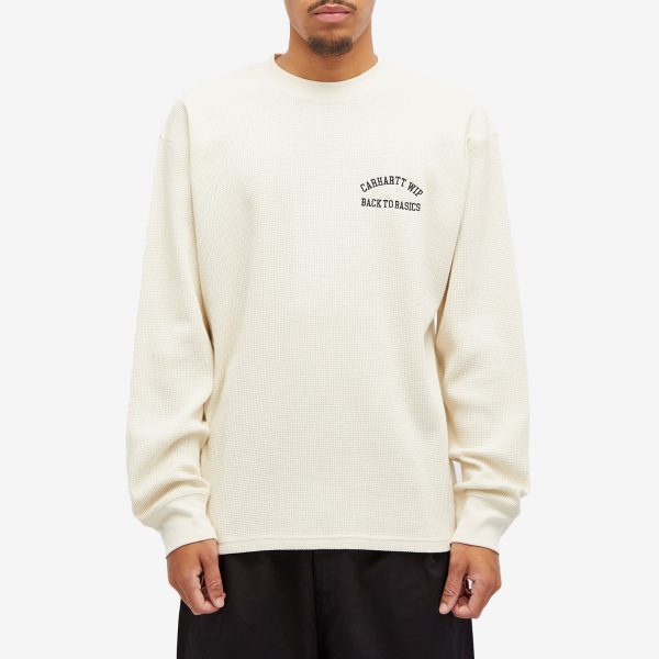 Carhartt WIP Long Sleeve Basics Script Waffle T-Shirt