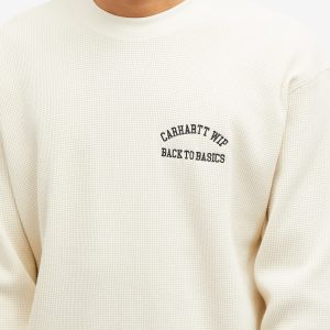 Carhartt WIP Long Sleeve Basics Script Waffle T-Shirt