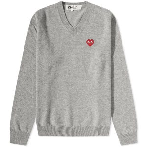 Comme des Garçons Play Invader Heart V-Neck Knit