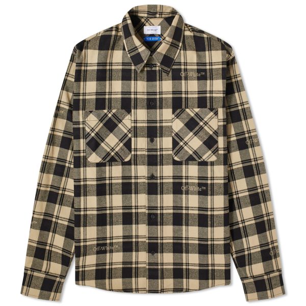 Off-White Logo Check Flannel Shirt