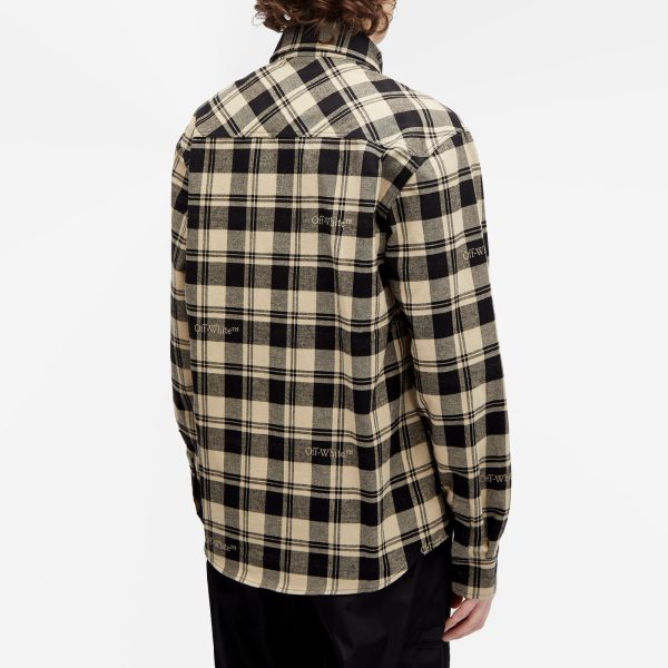 Off-White Logo Check Flannel Shirt