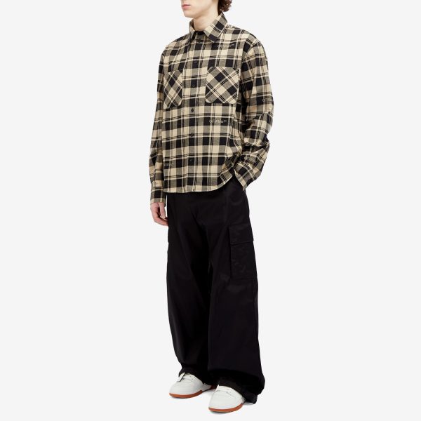 Off-White Logo Check Flannel Shirt