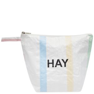 HAY Recycled Candy Stripe Wash Bag - Medium