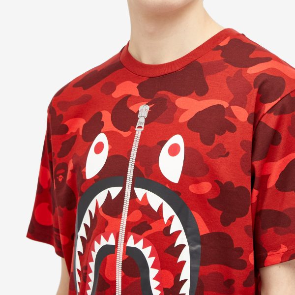 A Bathing Ape Color Camo Shark T-Shirt