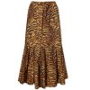 Ganni Printed Cotton Maxi Flounce Skirt